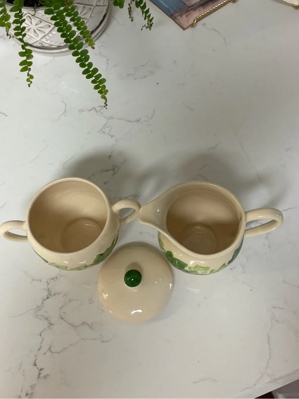 Vintage Franciscan Ivy Creamer and Sugar Set